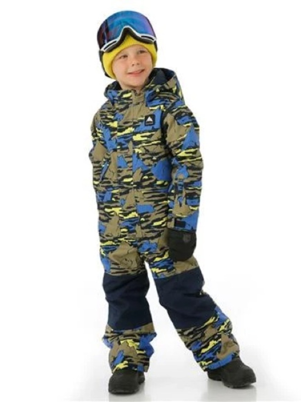 Burton Kids One-Piece Snowsuit in Blue, Yellow